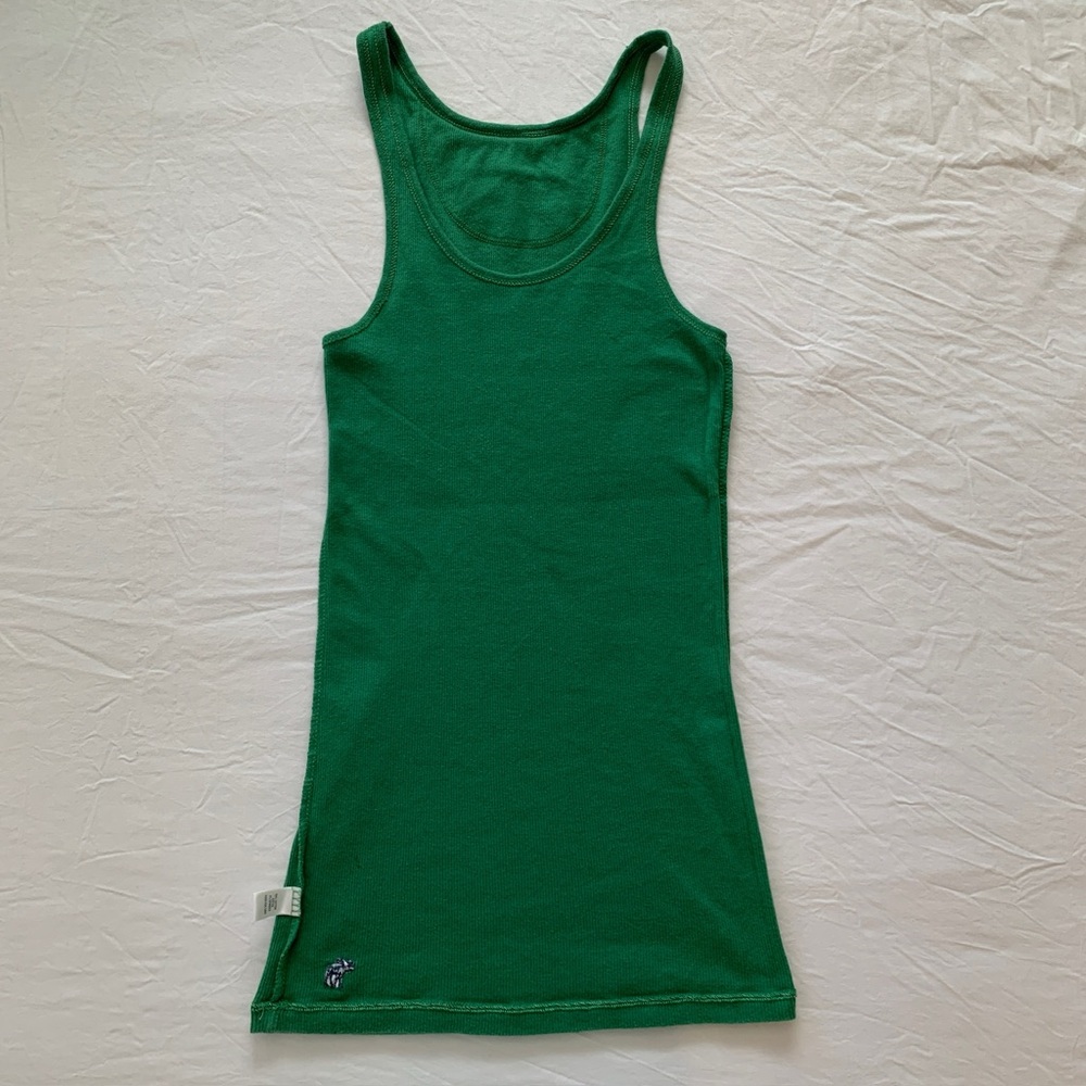 Abercrombie Ribbed Green Tank Top Juniors - Picture 7 of 15